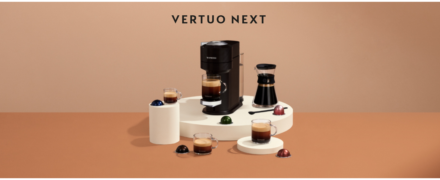 Кавомашина Nespresso Vertuo Next Krups XN910C: 6 розмірів чашок, автоматичне розпізнавання капсул, об'єм резервуару 1.1 л, 54% з переробленого пластику, темне хромоване покриття