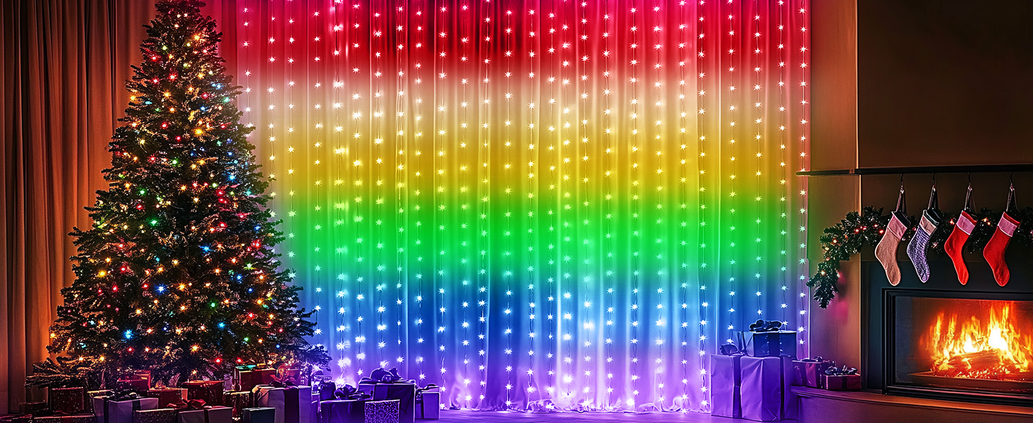 Льодогенератор 3Mx3M з 300 LED, USB, 8 режимів, пульт, таймер, вологостійкий, для дому, вечірки, свят (білий, ірис)