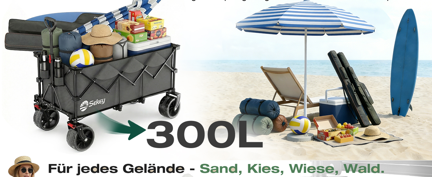 Бомбовоз Sekey XXXL, 300л, 200кг, для великих сімей, складний, антрацит