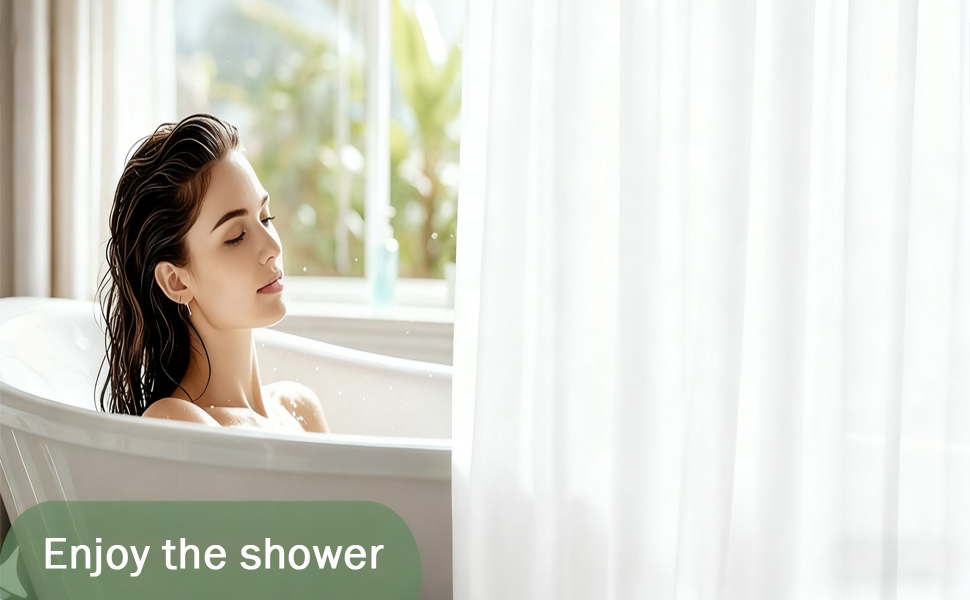 Штора для ванної кімнати біла 180x200 см, текстильна, водовідштовхувальна, антигрибкова, з кільцями - якісна штора для душу