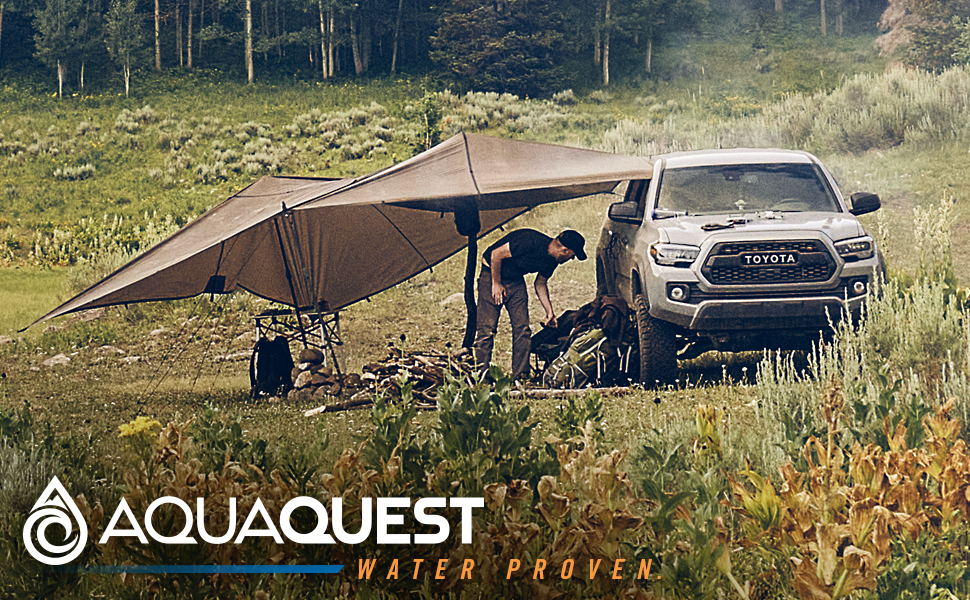 Водонепроникна кемпінгова накидка AquaQuest Safari 3x2 м - захист від сонця та дощу для туризму та відпочинку