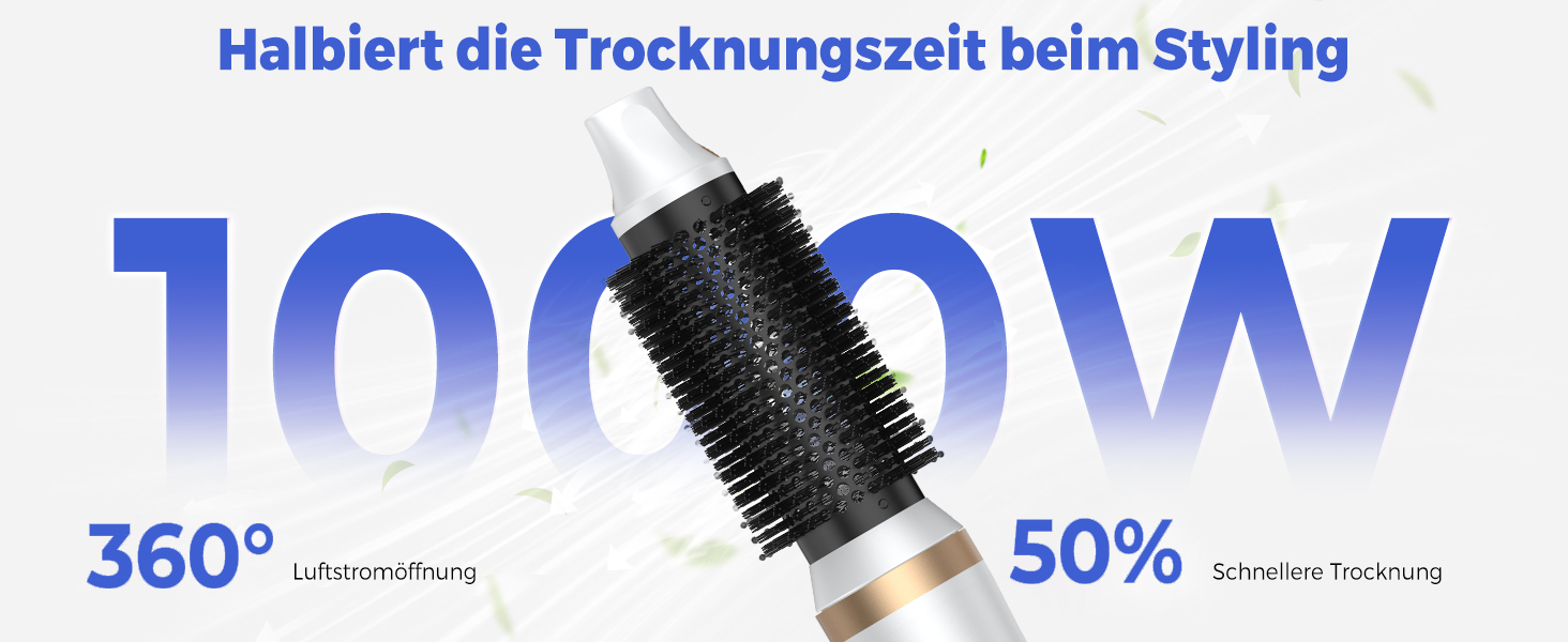 Airstyler 5 в 1: Фен-щітка, плойка, термощітка, для об'єму, випрямлення та локонів. 1000W, 3 температурні режими. Рожевий/Білий