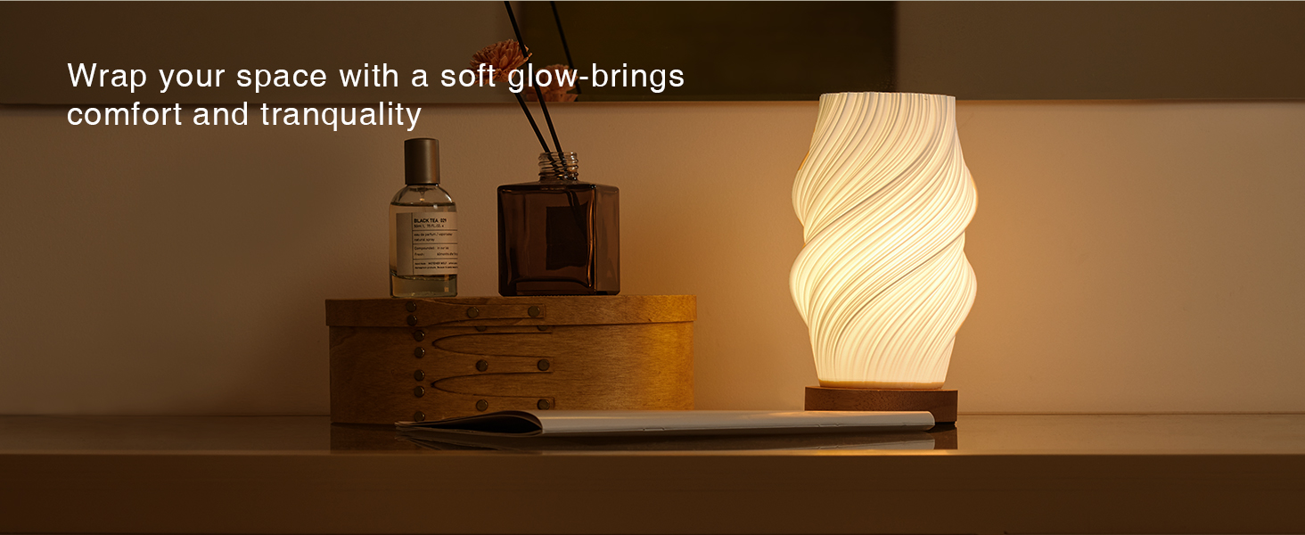 Стійлова лампа Dawnwake для спальні та вітальні, дерев'яний цоколь, LED-освітлення