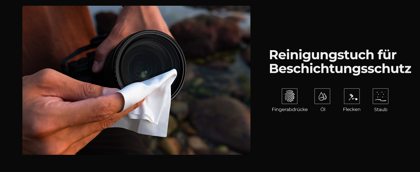 ND фільтр змінної щільності K&F Concept 37mm ND2-ND400 для фотографії пейзажів (Nano-Basic) + 3 серветки для чищення