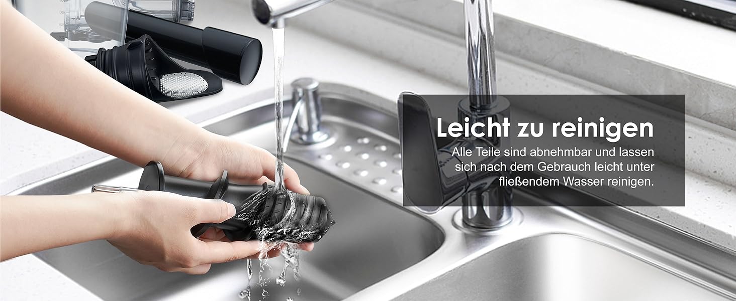 Фреш-прес Fretta Slow Juicer: холодний віджим, 200W, для овочів та фруктів, чорний