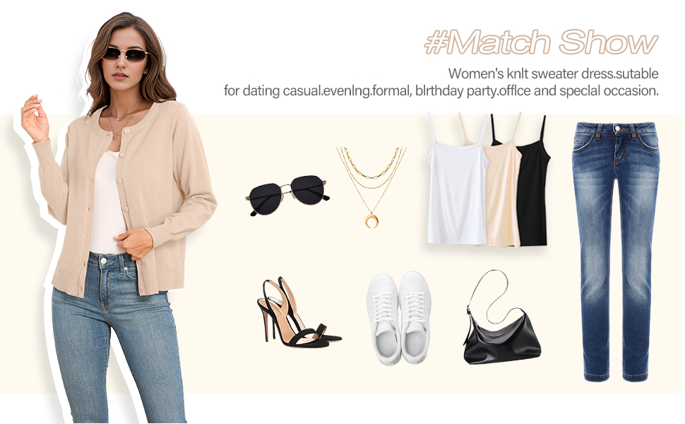 Кардиган PrinStory з в'язаного полотна з круглою горловиною, легкий, з кнопками (XL, білий)