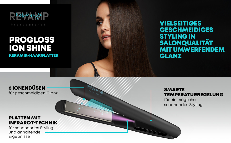 Professional Ceramic Hair Straightener & Curling Iron - 80-235°C with LCD Display, Ionic Plates, Infrared Technology, 3m Cord, & Hair Care Oils