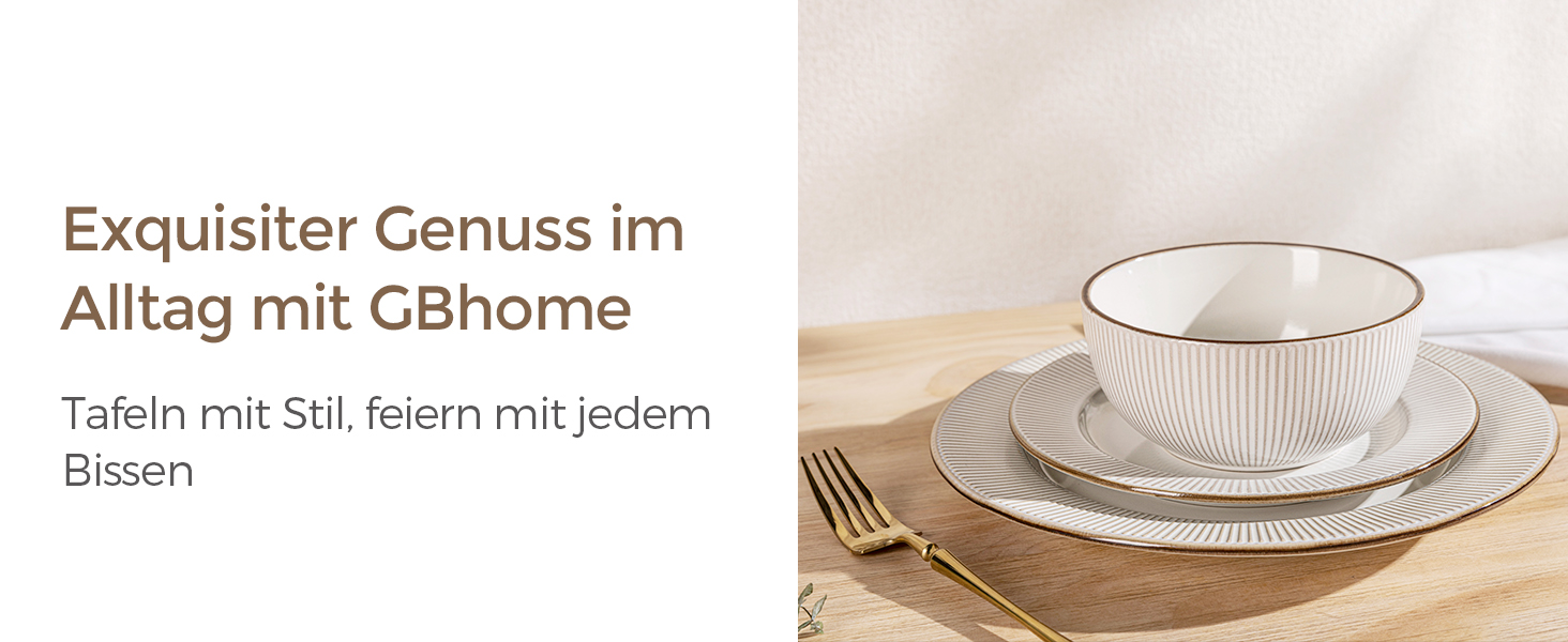 Набір посуду GBhome на 6 осіб, 18 предметів, дизайн 