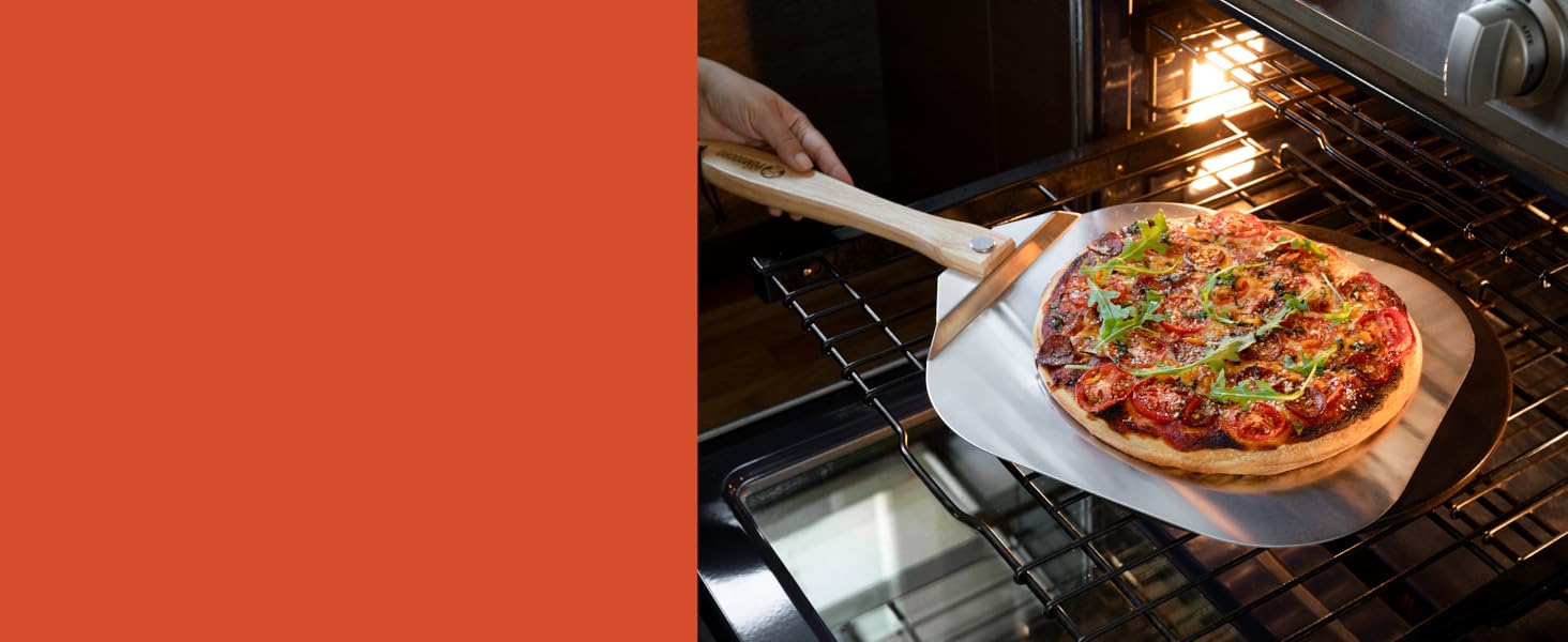 Набір для піци Chef Pomodoro: лопатка 30x36 см і ніж 36 см – професійний комплект для піци з преміум-матеріалів, кухонний інвентар для дому та ресторану