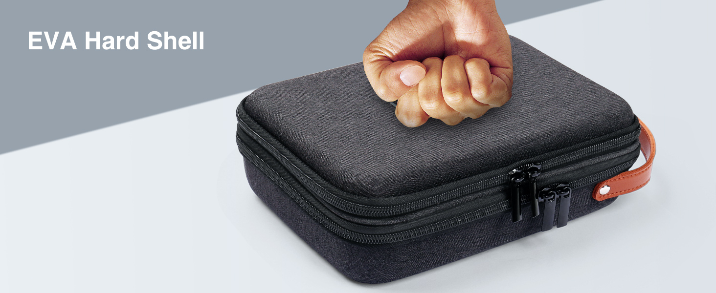 Органайзер для кабелів Luxtude: зручна кейс для зарядних пристроїв, кабелів, Power Bank та жорстких дисків (чорний, двошаровий)