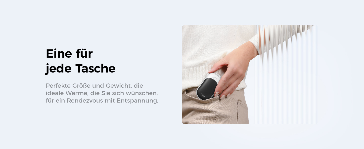 Електричні грілки для рук OCOOPA 2 шт. з магнітною основою, 5000mAh, 3 режими нагріву, компактні, для рукавичок, зима, подарунок