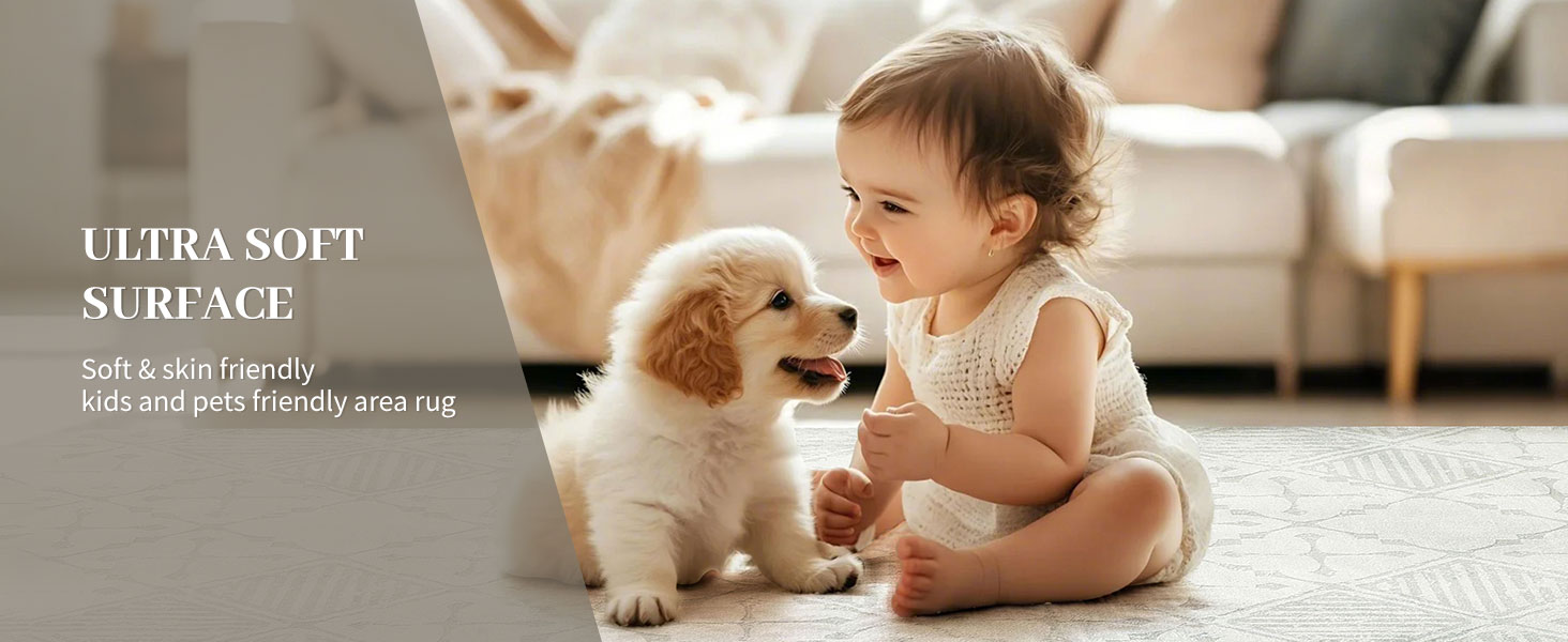 Килим Leesentec для вітальні, спальні: геометричний, сучасний, антиковзаючий, короткий ворс, бежевий, великий, білий (слонова кістка, 80*120 см), кремовий/світло-сірий (200x300 см)