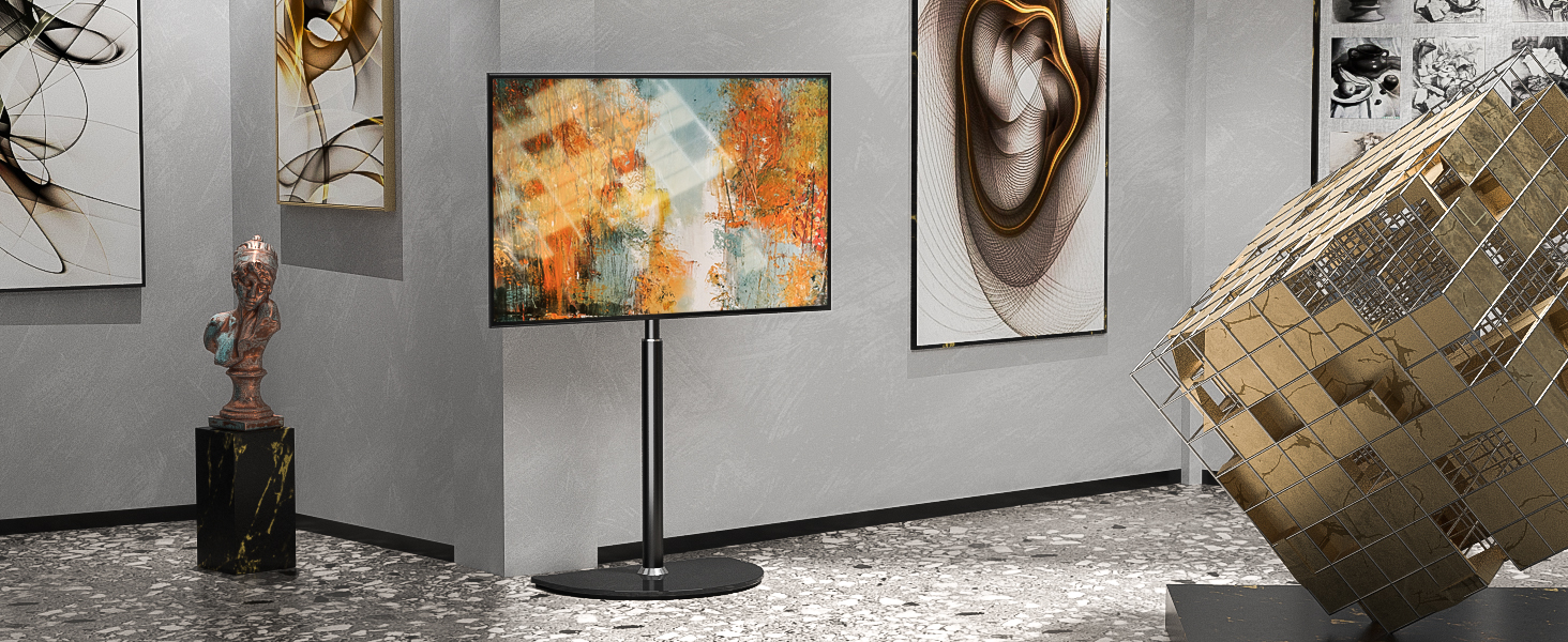 Adjustable TV Stand for 32-65 inch LED LCD OLED TVs - Swivel & Height Adjustable, up to 40kg, Cable Management