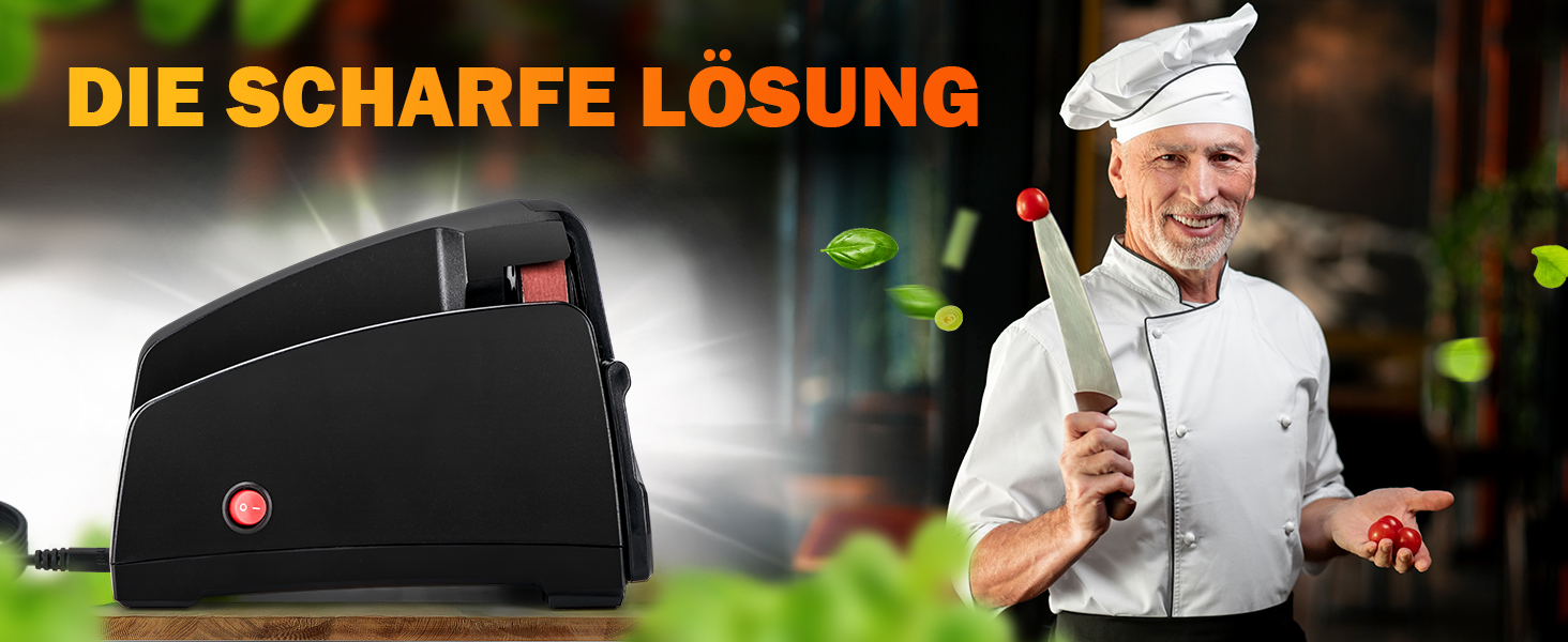 Електричний точило для ножів Band Messerschärfer TG2002 - професійний точило з 4 ступенями для конвексної заточки ножів