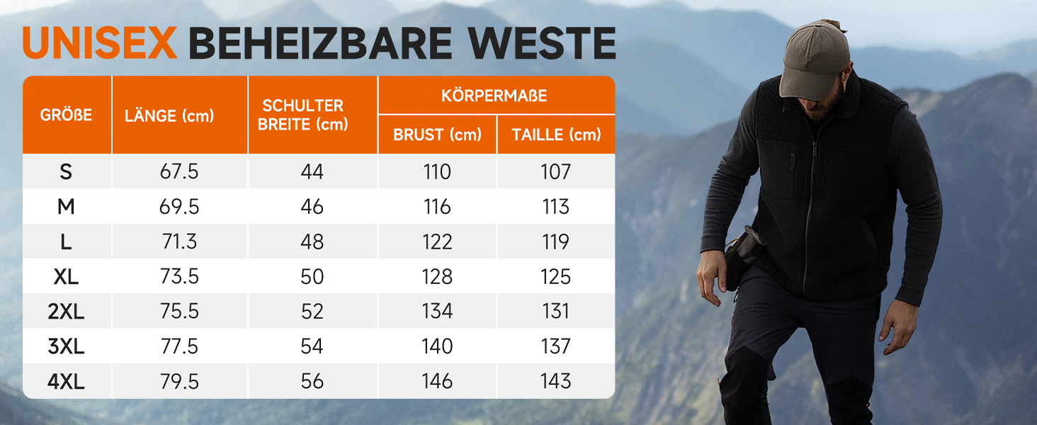 Обогреваемый жилет LABCOOL для мужчин и женщин - флисовый жилет з USB-живленням (10000mAh Powerbank), 6 зон обігріву, 3 температурні режими, машинне прання, XL, чорний