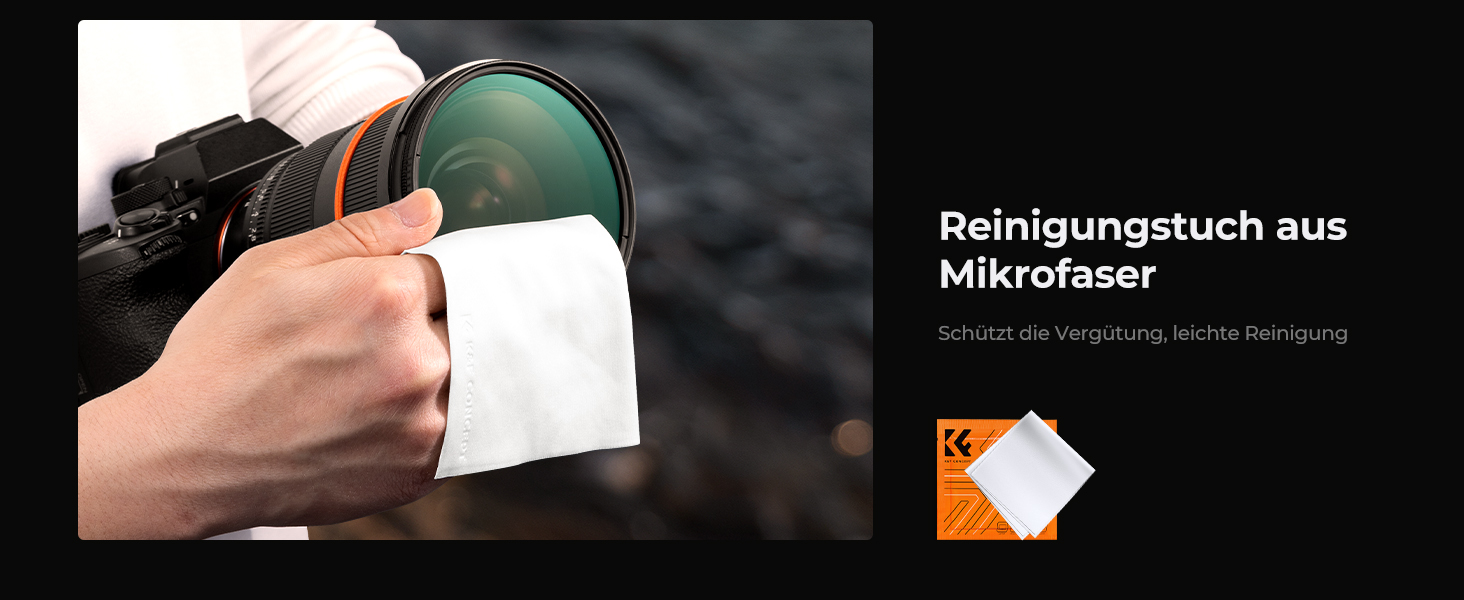 Поляризаційний фільтр K&F Concept 82mm CPL HD з багатошаровим покриттям Nano-Xcel (з кришкою об'єктива)