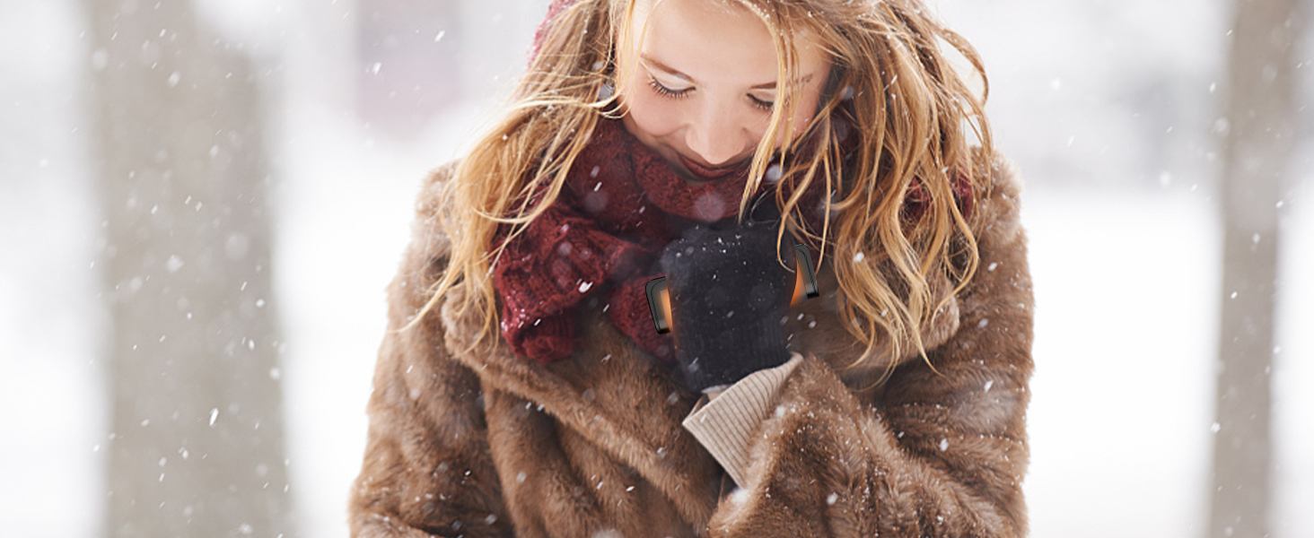 Електричні грілки для рук 2 шт. - USB, багаторазові, 3 режими нагріву, для дітей та жінок (сірий)