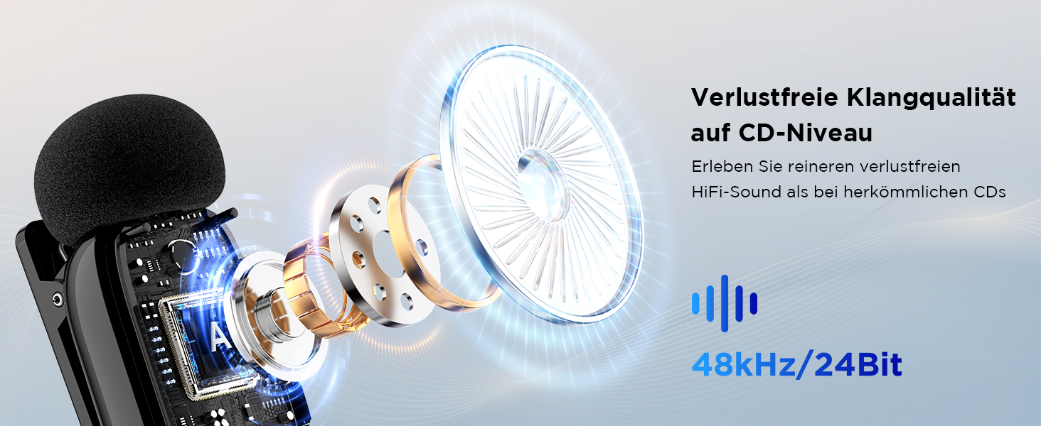 BOYA Mini 2: Бездротовий петличний мікрофон USB-C для iPhone/Android (48kHz/24Bit)