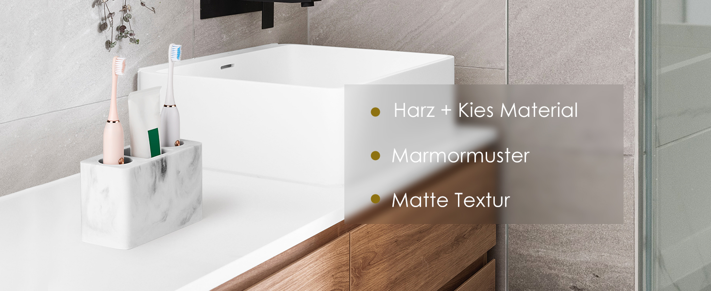 Тримач для зубних щіток Luxspire з 3 відсіками, для електричних щіток, органайзер для зубної пасти та ручок, білий