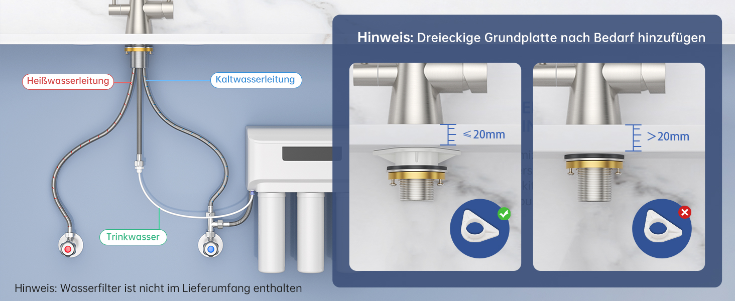 Кухонний змішувач Dayone з висувним виливом, нержавіюча сталь SUS304, високий тиск, 360° обертання, 2 функції, для кухні