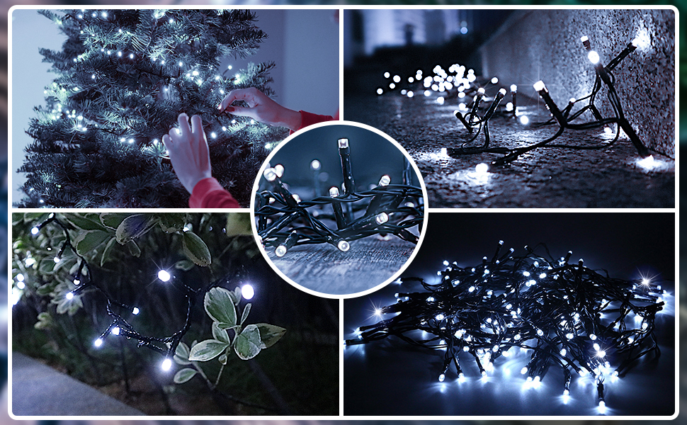 Льодогенератор для дому: компактний, з LED підсвіткою, 200 LED, для вечірок, свят, саду, балкону, ялинки. Білий колір, вологостійкий, з пультом та таймером