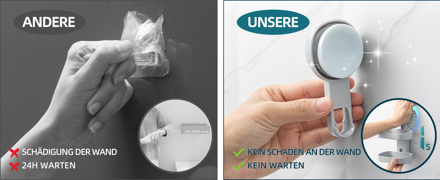 Настінний тримач для мила з піддоном TAILI, сірий, 5 кг, без свердління, для ванної/душу/кухні