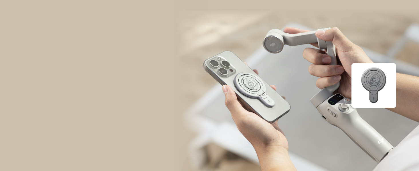 DJI Osmo Mobile 7 - Стабілізатор для смартфона з інтегрованим штативом, 3-осьовий, ActiveTrack 7.0, ShotGuides, 10 годин роботи