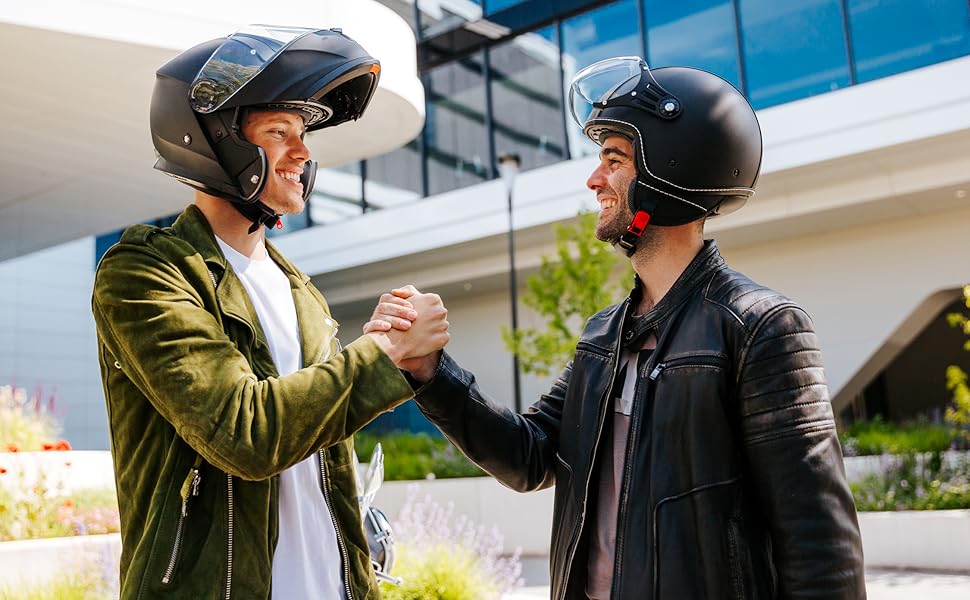Мотошолом VINZ Kioto Jethelm Streetfighter, ECE 22.06, матовий чорний, з сонцезахисним візором і знімним підборіддям, розмір M (57-58 см), для мотоцикла та скутера