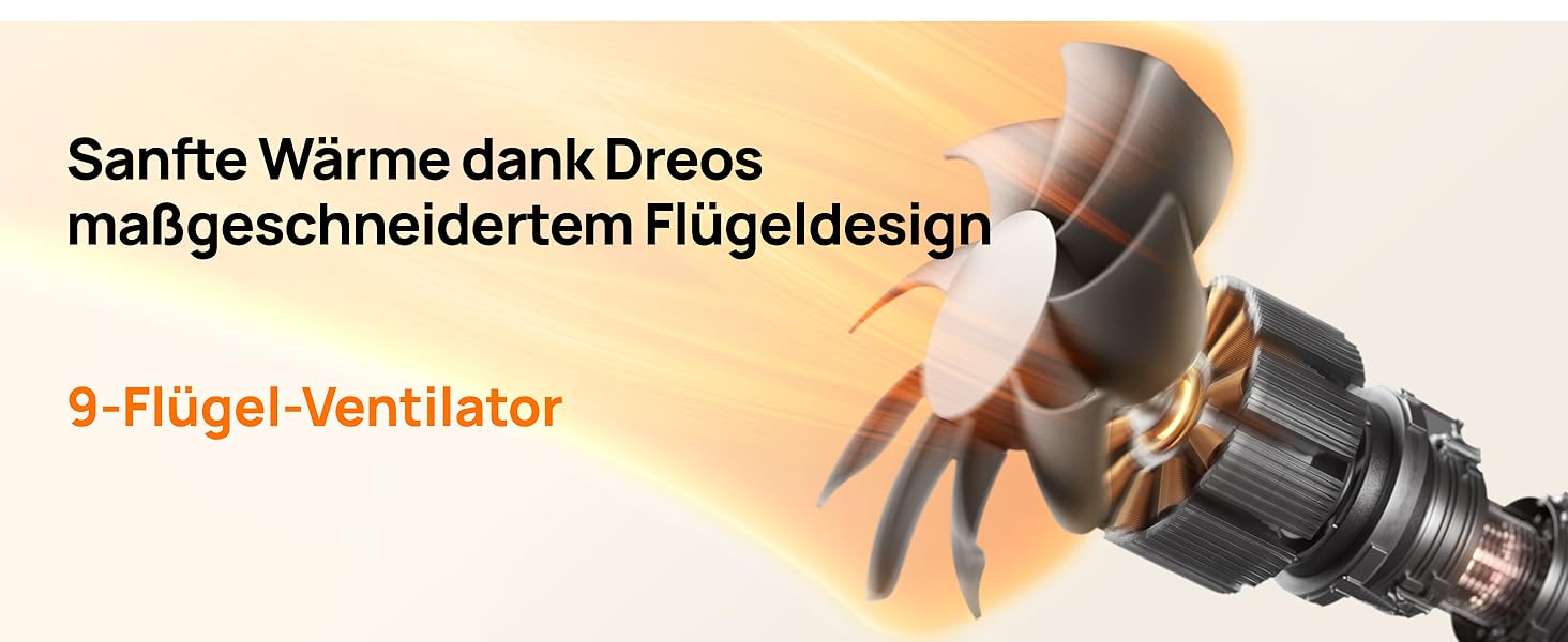 Електричний керамічний обігрівач DREO 318, 1500 Вт з термостатом, захистом від перегріву та нахилу, таймером та дитячим замком, срібний колір
