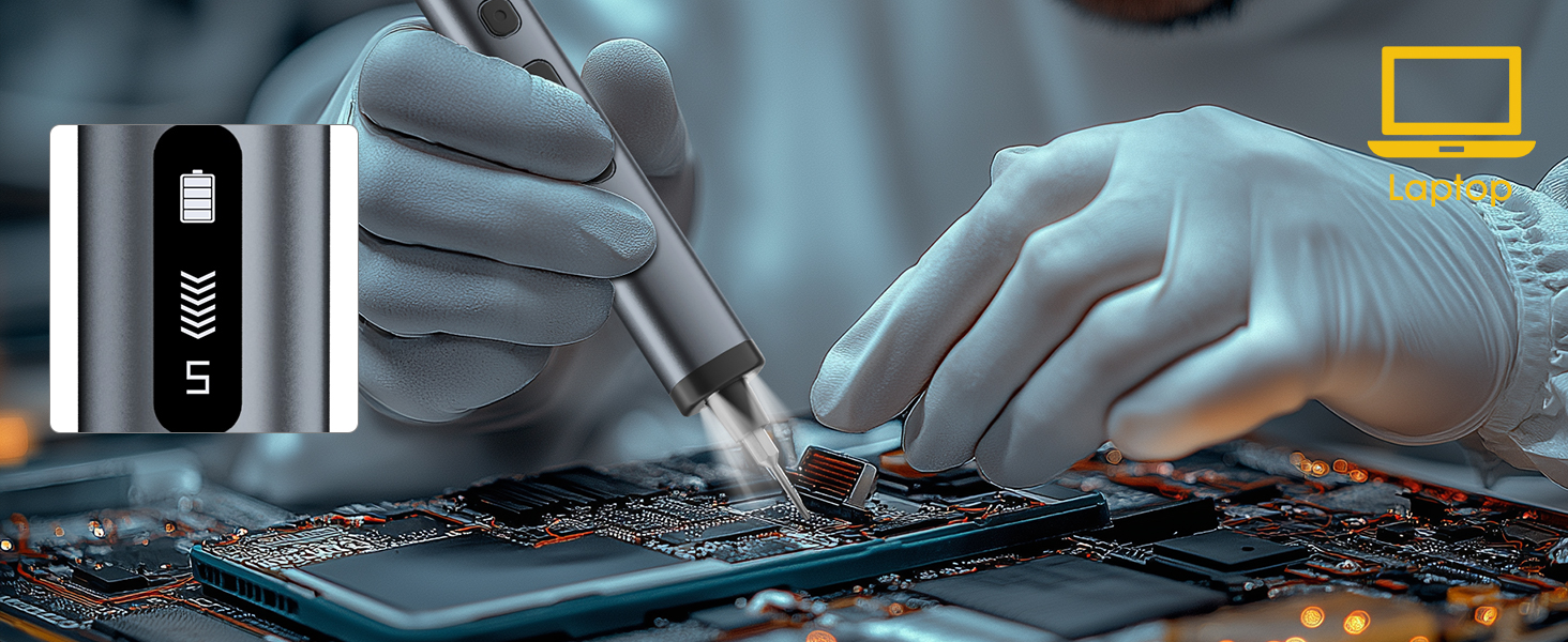 Набір мініатюрних електричних викруток 78 в 1 - прецизійний набір з магнітними Torx викрутками, LED дисплеєм та 5 рівнями крутного моменту для ноутбуків, окулярів, годинників, ПК