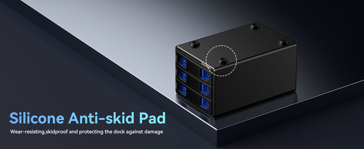 Корпус для жорстких дисків CENMATE з трьома відсіками для 2.5'/3.5' SATA HDD/SSD з USB 3.0, без інструментів, Daisy Chain, DAS (не RAID/NAS)