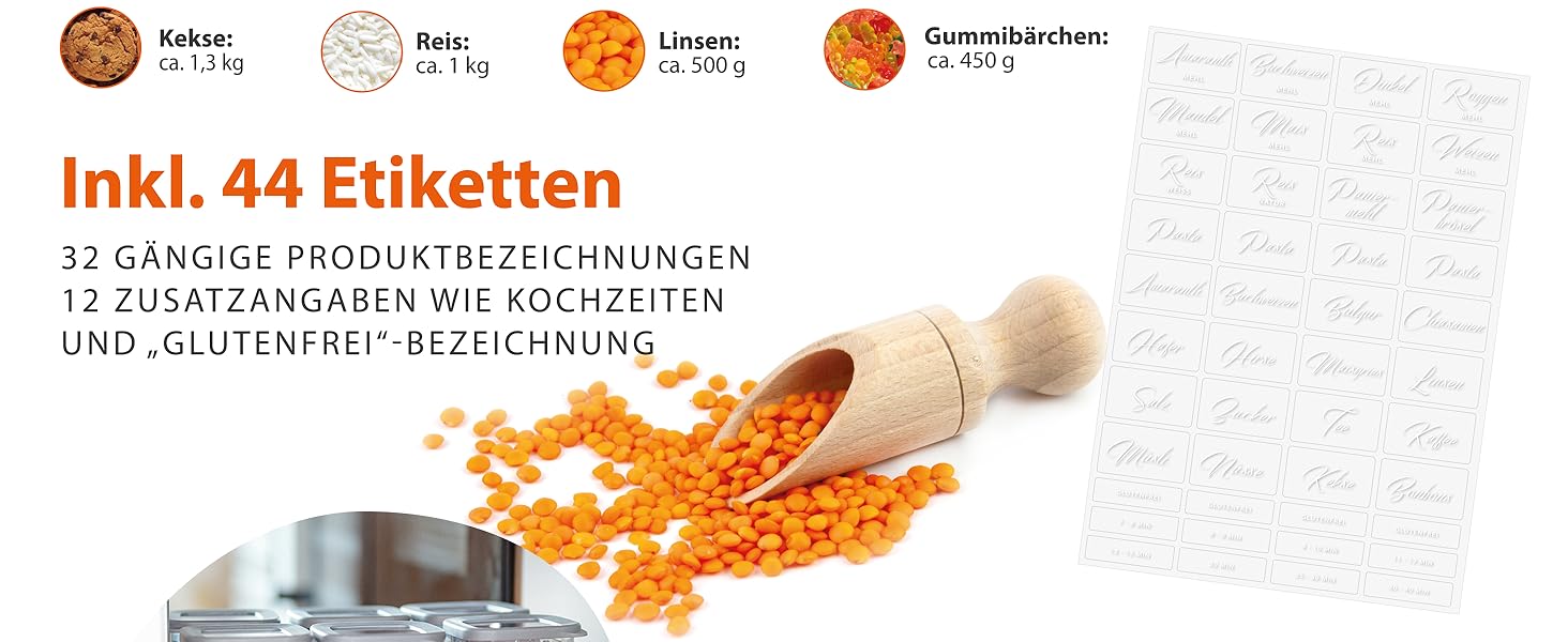 Герметичні контейнери для зберігання продуктів [Набір 12 шт] Антрацит - Складні, економія місця для кухні, банки для круп, контейнери для їжі, набір 12 штук