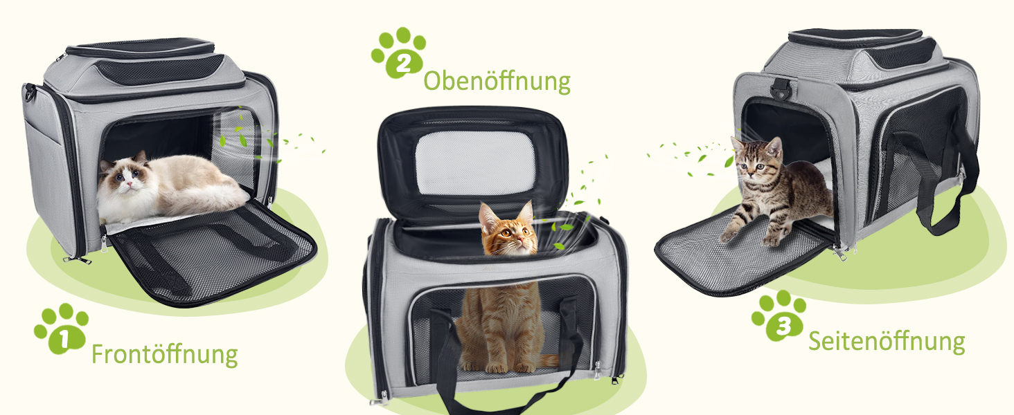 Транспортна сумка для кота та собаки, переноска для тварин (чорна, L)