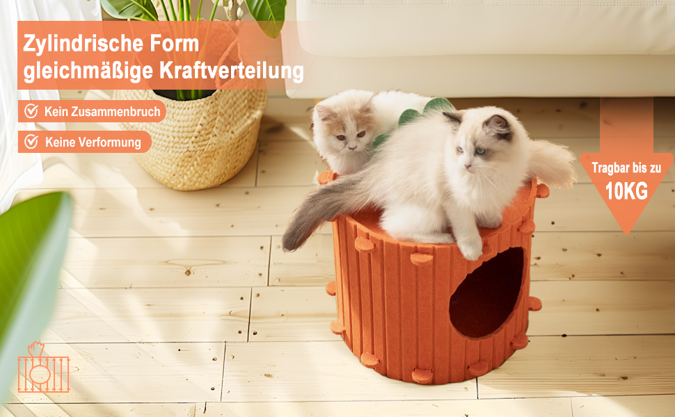 Двоповерхова котяча кімната-будинок з когтеточкою, платформа та іграшкою, 60x40x40 см