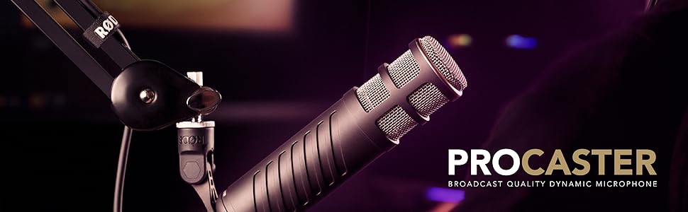 Мікрофон RØDE Procaster: професійний динамічний мікрофон з кріпленням для подкастів, стрімінгу, ігор та запису голосу (білий)