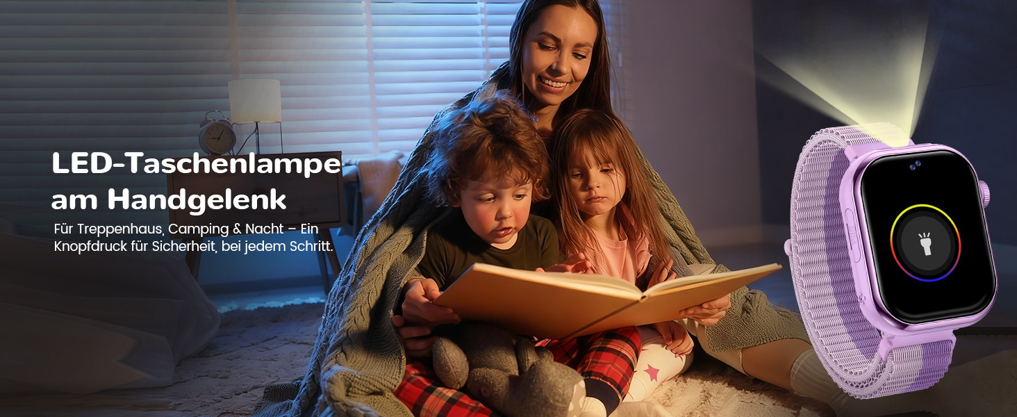 Дитячий розумний годинник зі GPS та телефоном, IP68, відеодзвінки, SOS, режим навчання, чат, SMS, ліхтарик, крокомір, будильник, годинник для дівчаток та хлопчиків, фіолетовий