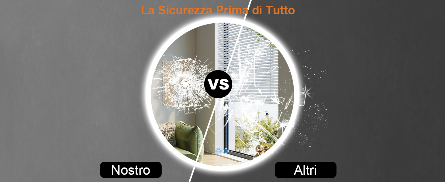 Дзеркало для ванної кімнати з підсвічуванням 80x80 см Fow Halo Simple, LED, сенсорне управління, IP65, пам'ять, 3 кольори, регулювання яскравості, проти запотівання, HD скло