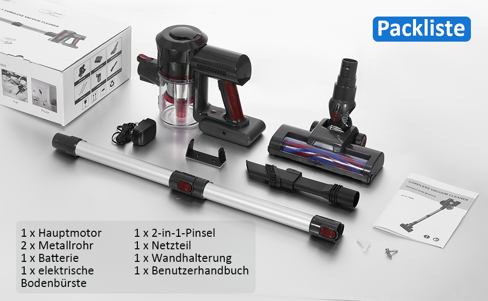 Акумуляторний пилосос Kavolet 25 kPa, 40 хв роботи, 2-в-1 для дому, офісу та авто. З насадкою для щілин та щіткою.