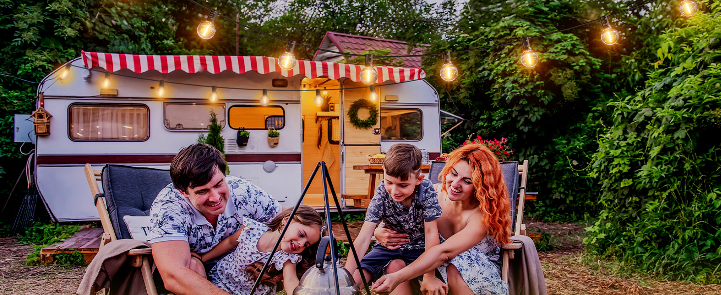 LED гірлянда Yuusei 60м з 100+4 лампочки (тепле світло), IP45, для дому та саду