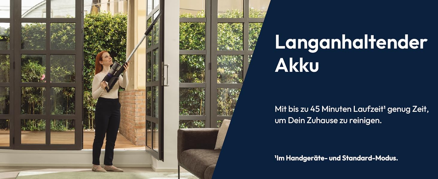 Бездротовий пилосос Hoover HF1 Plus з Anti-Hair Wrap, паркуванням та LED-підсвіткою, HEPA-фільтр 6-рівнів, для алергіків, час роботи 45 хв (для килима та твердих поверхонь)