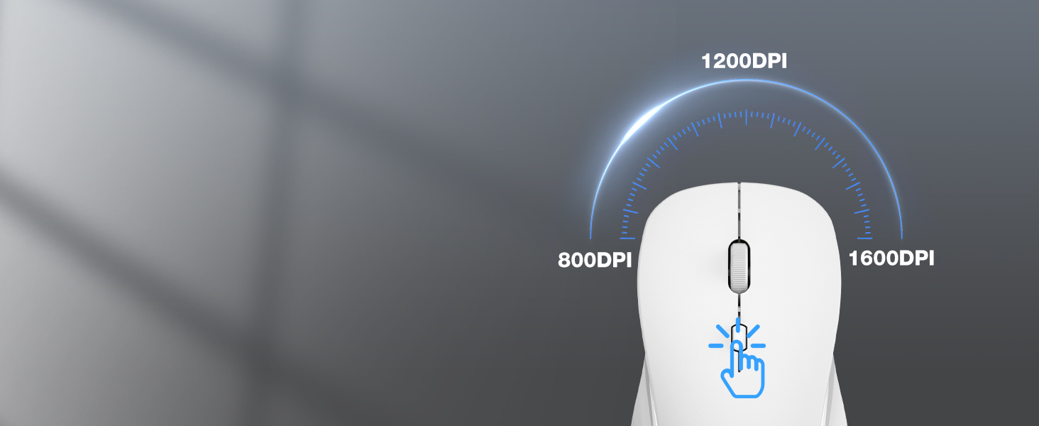 TECKNET Бездротовий комплект клавіатури та миші, QWERTZ, 2.4 GHz, 15м, тиха клавіатура та миша для ПК, ноутбука, Smart TV, білий