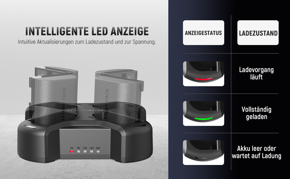 Набір акумуляторів NEEWER LP-E6NH (3 шт.) 2250mAh та зарядний пристрій USB з трьома слотами для Canon EOS R7, R5, R6, R6 II, R 5DIV, 6DII, 7DII, 80D, 90D (NW-P4 з PD 45W)