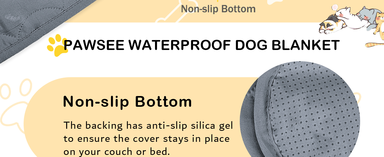 Водонепроникний килимок для собак Pawsee, антиковзкий, 150 x 120 см, сірий. Захисний килимок для собак, диван, собачий софа, для дому та подорожей, легко миється. Підходить для великих собак та котів.