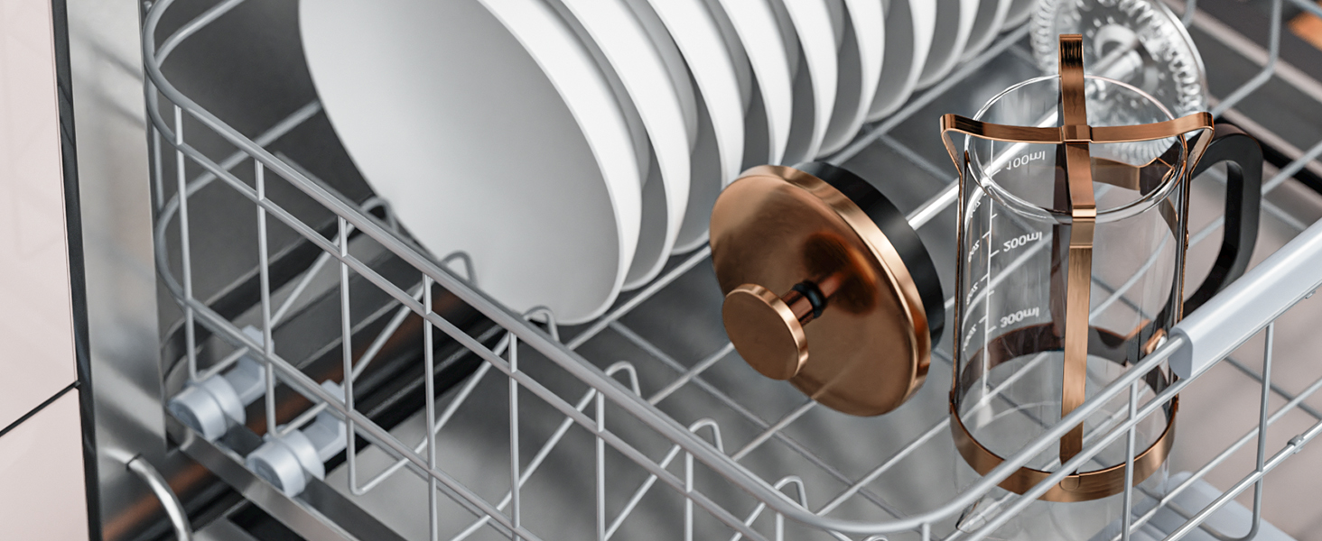 Френч-прес для кави 350мл з нержавіючої сталі, скляний, для дому, офісу, кемпінгу та подорожей