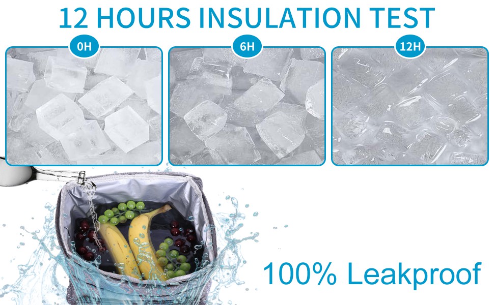 Рюкзак-холодильник HEQUN 23L: Ізольований рюкзак для пікніків, пляжу, подорожей та роботи. Сірий колір.