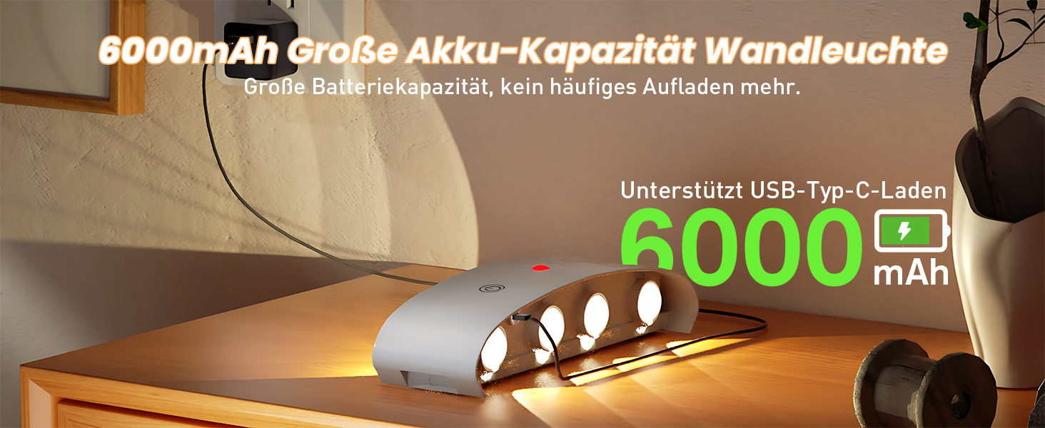 LED-стінні світильники на батарейках YrgePowk (2 шт.) з датчиком руху, USB-зарядка, 3 кольори, бездротові, білі
