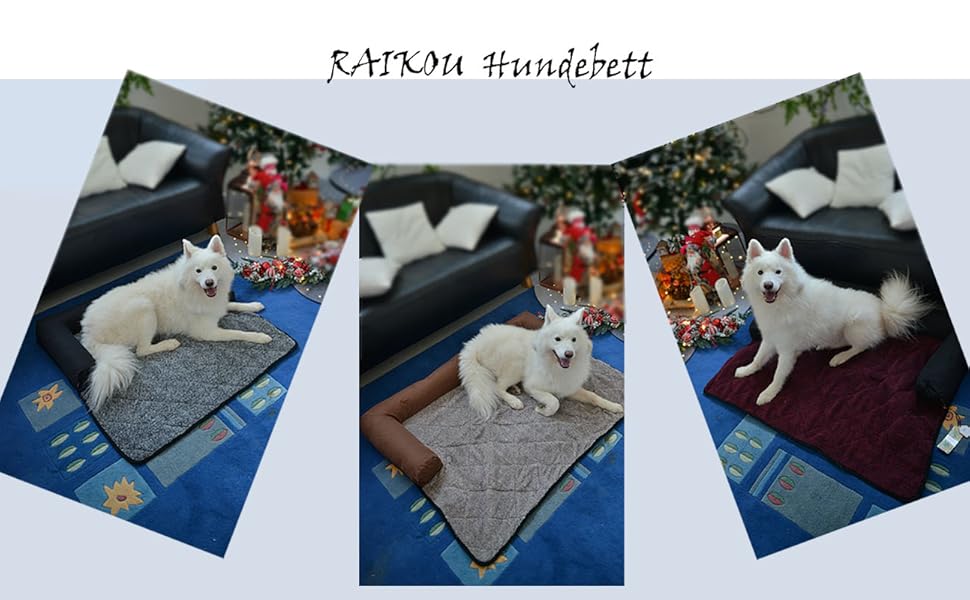 Підстилка для собак Raikou 90x90 см, чорна, з неслизьким покриттям та блискавкою