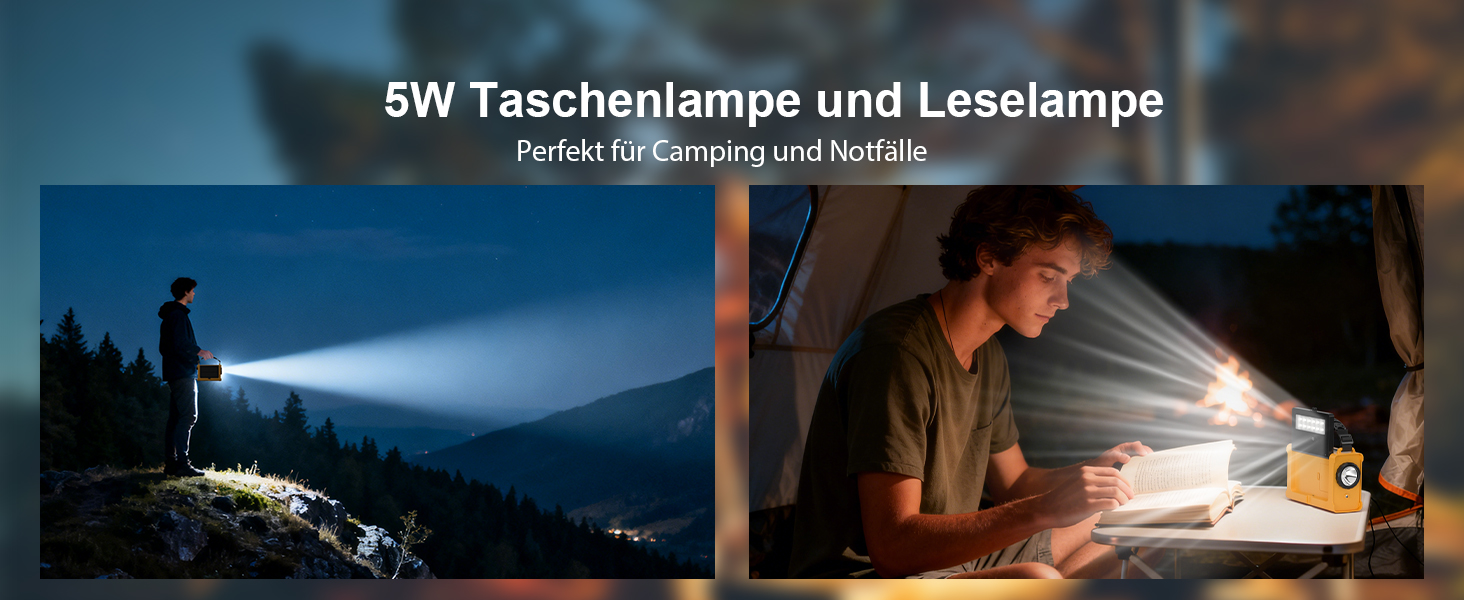 Радіоприймач Kurbelradio з DAB/DAB+/UKW, акумулятор 12000mAh, сонячна панель 8500mm², ручне радіо, Bluetooth 5.0, ліхтарик, для кемпінгу, зелений (жовтий)