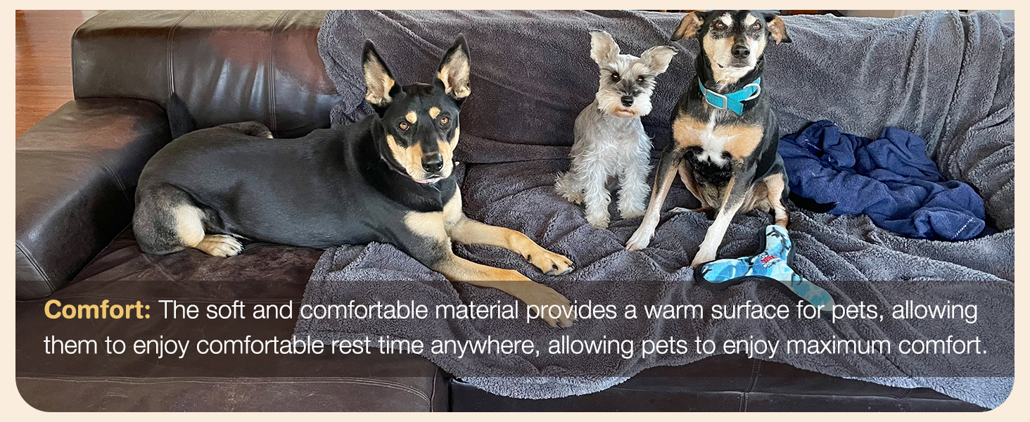 Водонепроникний коврик для собак та котів, миючий, захисний коврик для дивану, теплий та м'який, великий розмір 150 x 120 см, коричневий/тауп