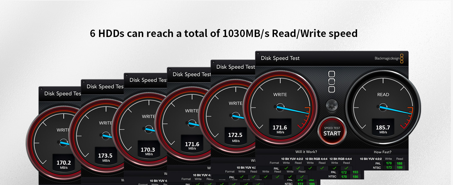 TERRAMASTER Корпус для жорстких дисків 4 відсіки, Rackmount, USB 3.2 Gen2, 10 Gbit/s, Hot-Swap, Plug-and-Play (без HDD), D6-320